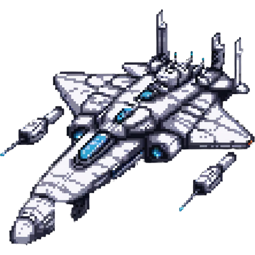 massive battleship-style space cruiser with weapon turrets emoji