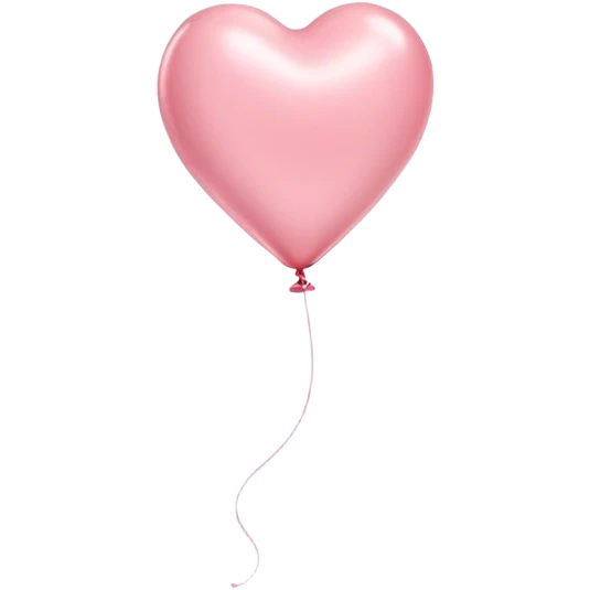 Cinematic tiny floating heart balloon, glossy and round, warm pink hues, slightly transparent with a soft glow, delicate string gently swaying, dreamy and adorable. emoji