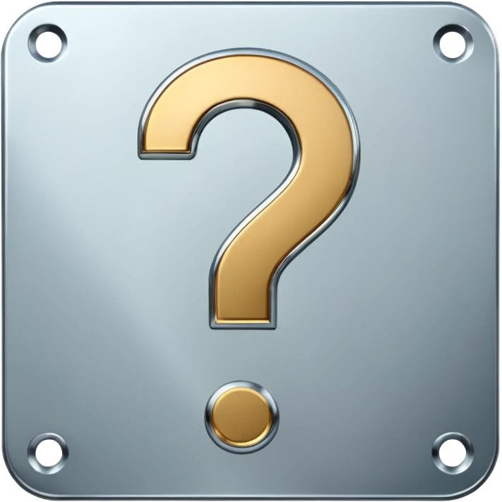 a question mark with a square around it emoji