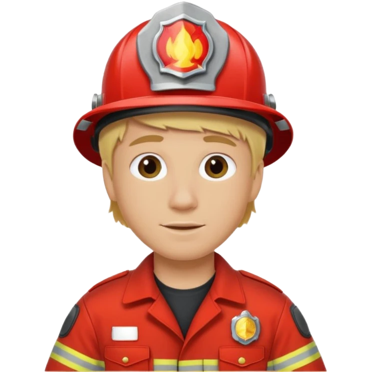 blonde haired fireman emoji