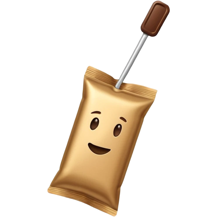 long rectangular coffee sachet stick emoji
