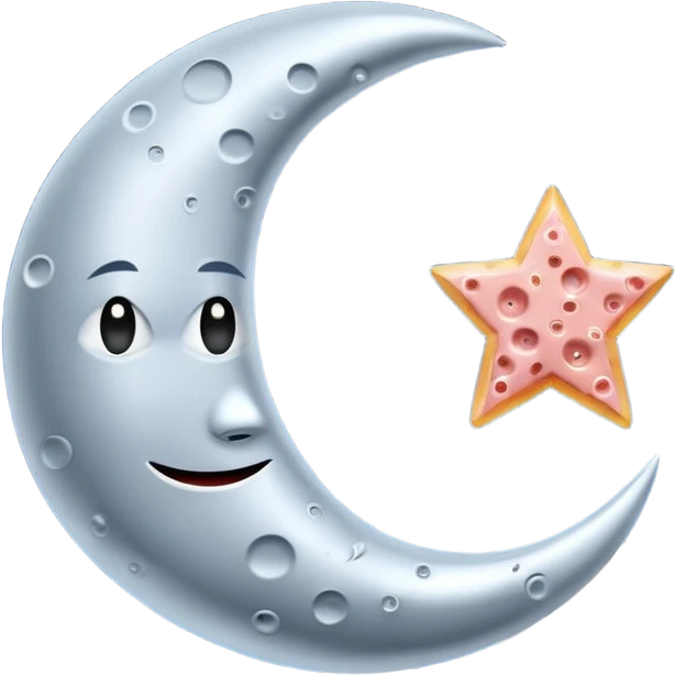 moon made of spam emoji