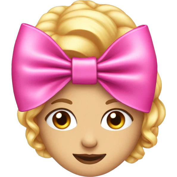 Pink coquette bow emoji