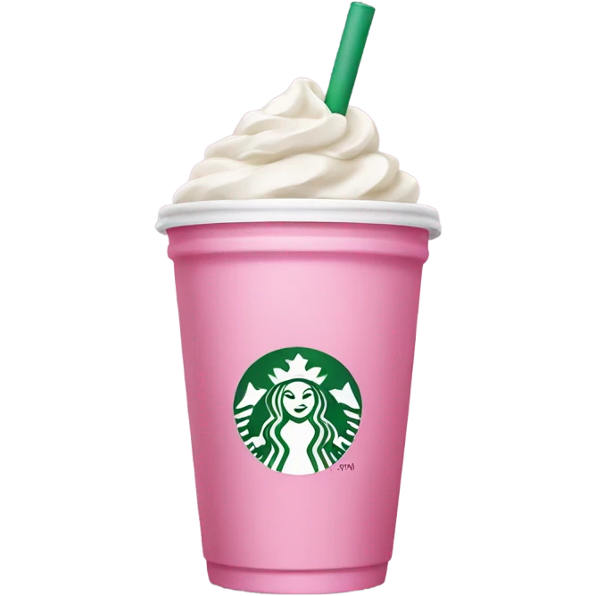 Pink Starbucks drink  emoji