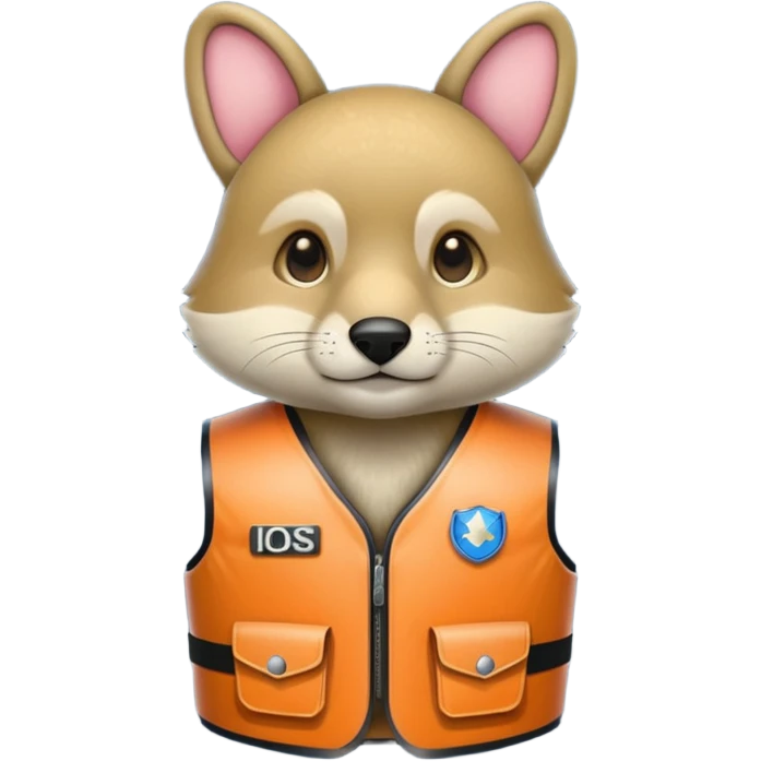 Animal wearing bullet proof emoji