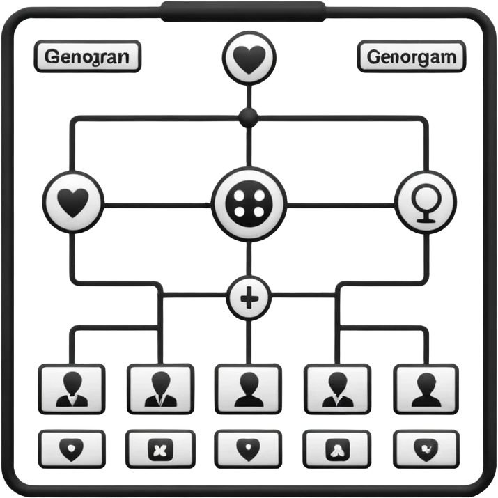 genograma sem nada escrito emoji
