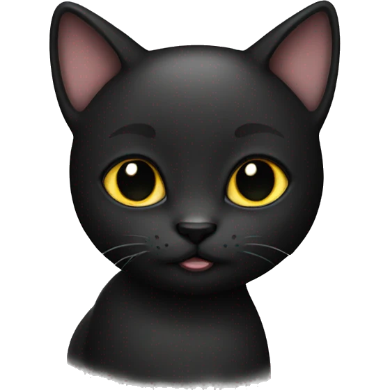 black kitty emoji