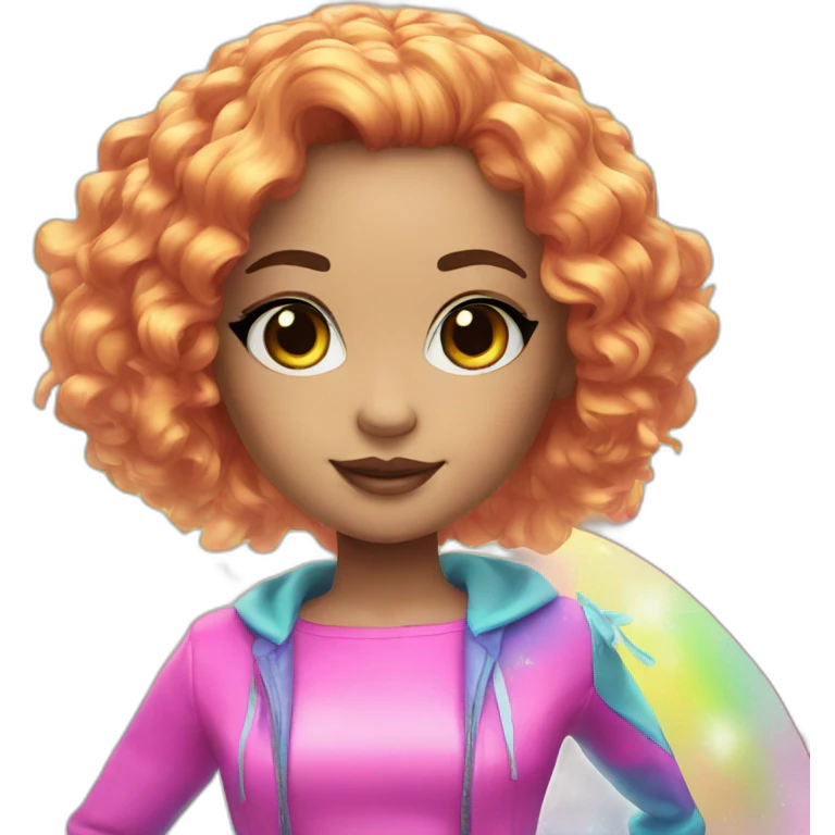 Rainbow high doll emoji