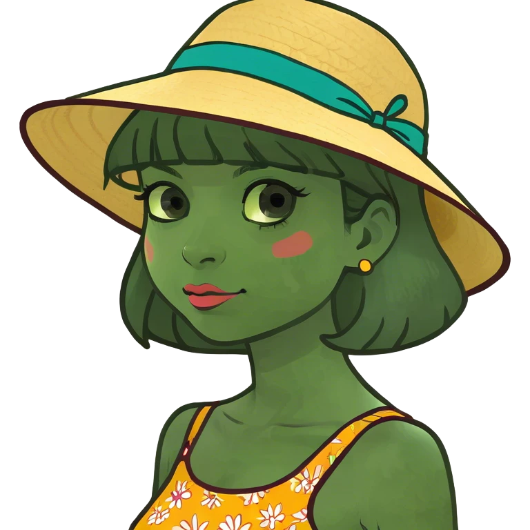 A girl doing a side eye emoji