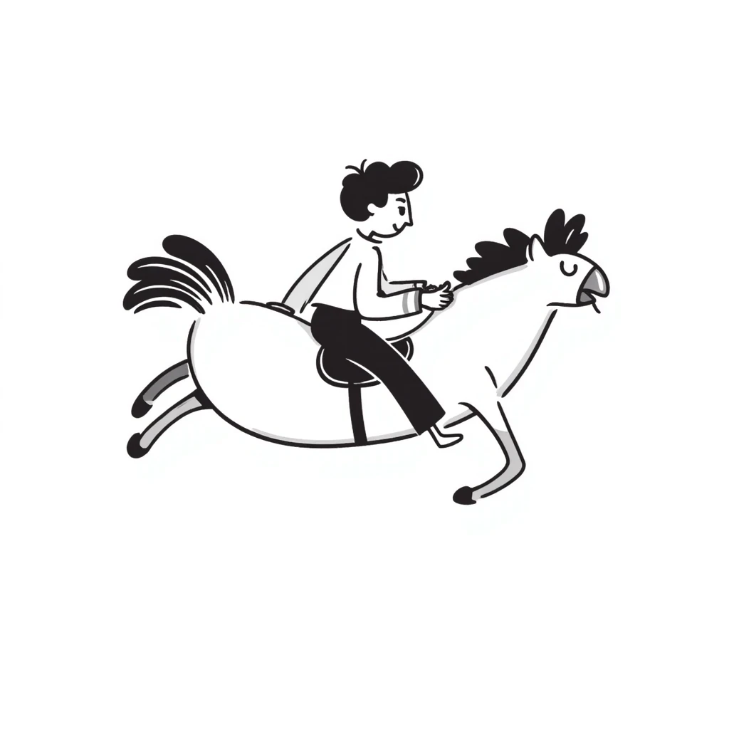hilarious chicken jockey meme, person riding giant chicken like a jockey, comical, silly internet meme emoji