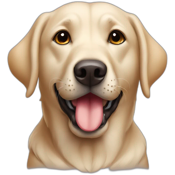 perro labrador mandando un beso emoji