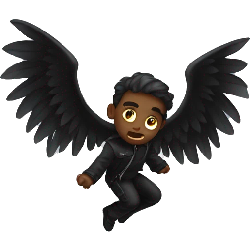 falling dark angel emoji