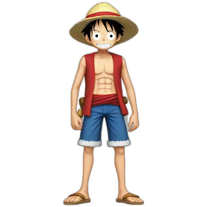 Luffy standing  emoji
