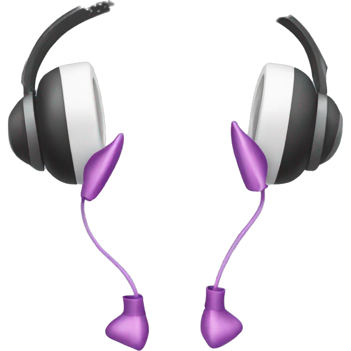 Earphones with bow emoji