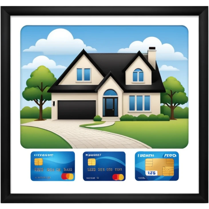 casa con tarjeta de credito emoji