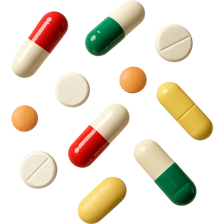 pillole farmaci fluttuano in aria emoji