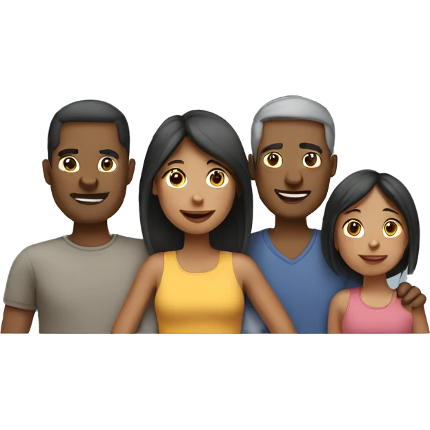 Family of 2 people and 2 cats emoji