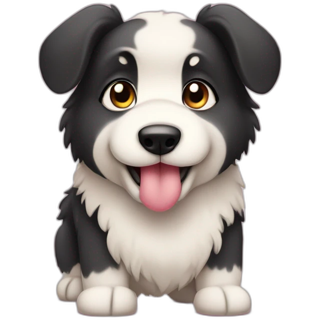 chonky sheepdog puppy heart emoji