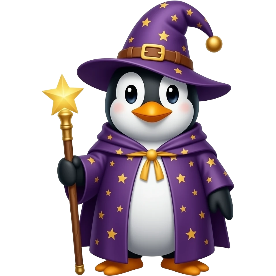 Penguin Wizard emoji