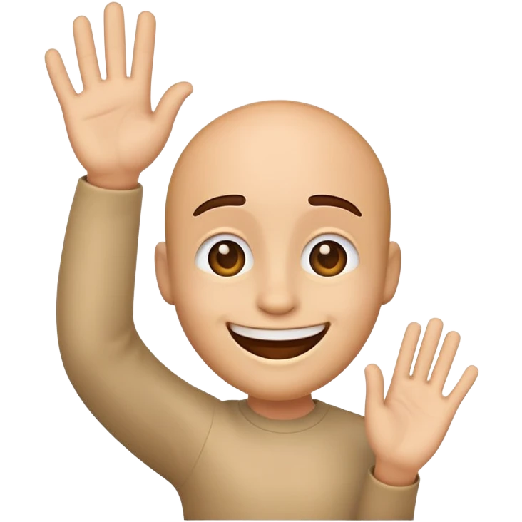 Faire un emojis qui dit bonjour de façon réaliste emoji