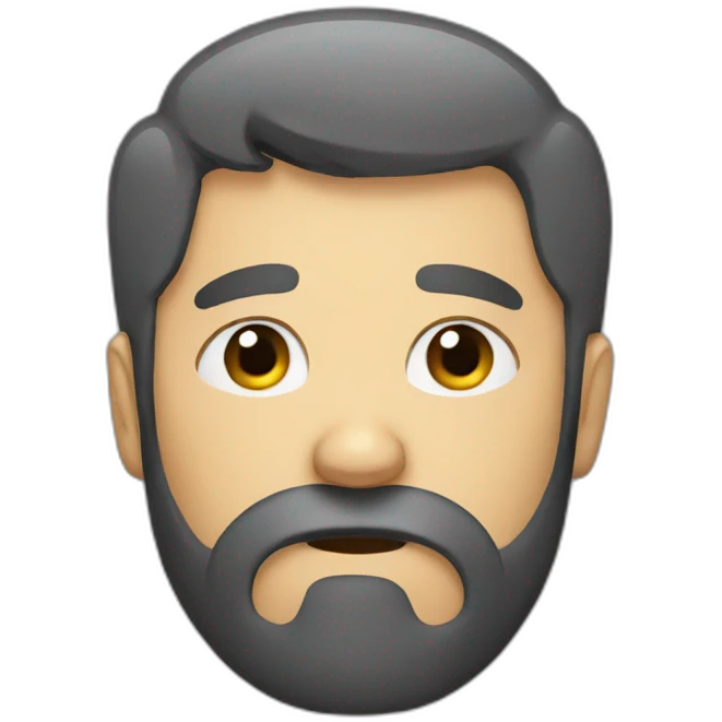 tired man with beard emoji