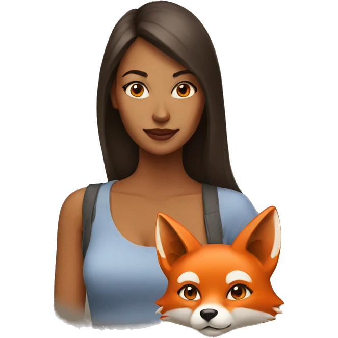Woman with fox emoji