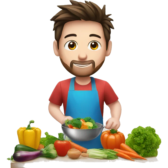 messi cooking vegetables emoji