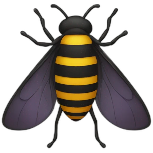 Une sorcière sur une abeille emoji