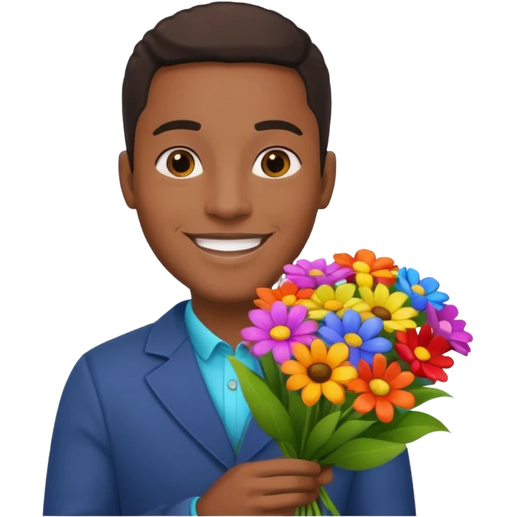 Flower Vendor black man emoji