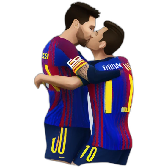 Messi kiss cr7 emoji