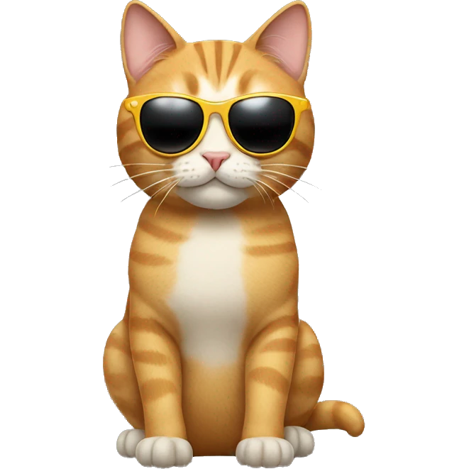 Cat with sunglasses emoji