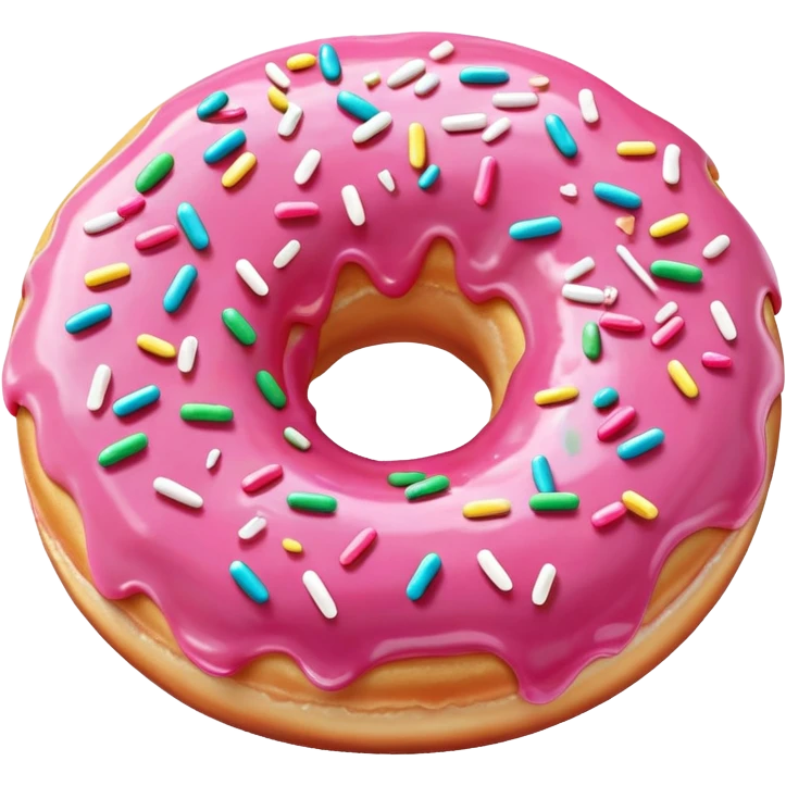 Pink sprinkle donut emoji