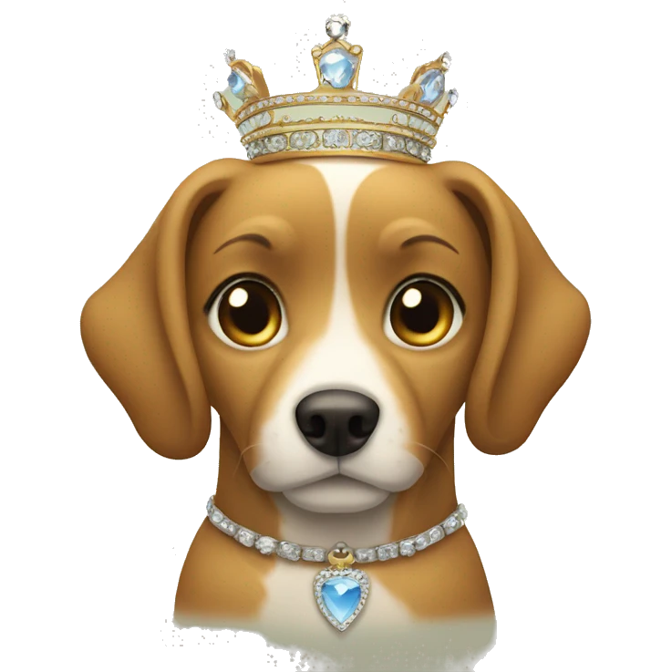 Dog with a tiara emoji