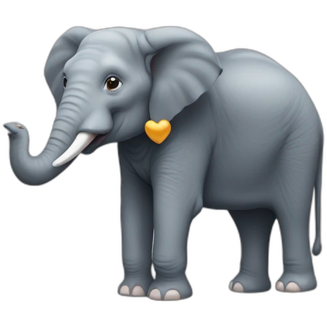 elephant with a figure next to him emoji