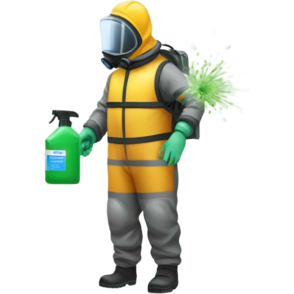 Man spraying for bugs in suit emoji