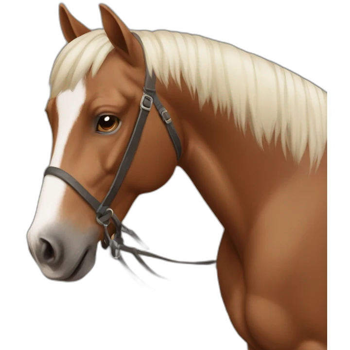 Caballo petiso pelaje moro emoji