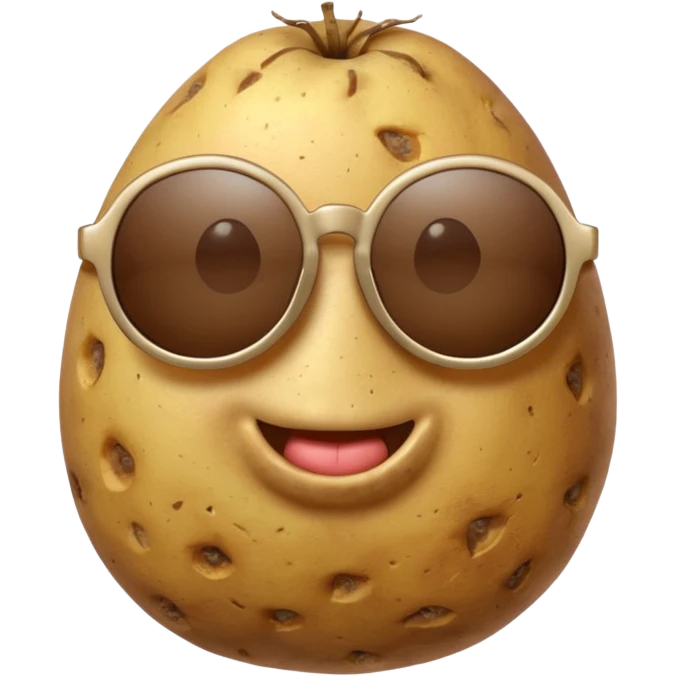 potato with round sunglasses emoji