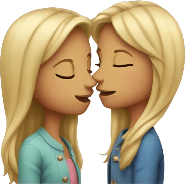 2 girls kissing emoji