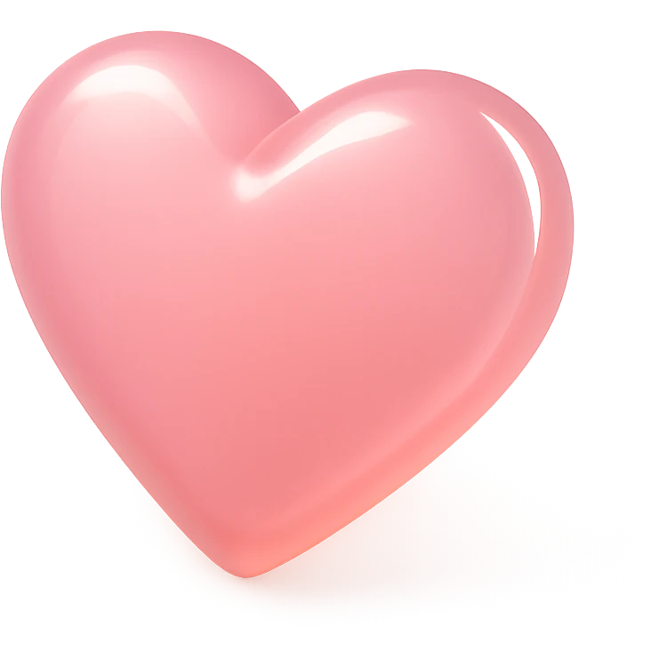 pink heart emoji, glossy and cute emoji