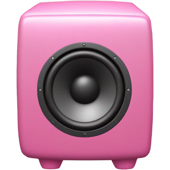 Altavoz en color rosa con el sonido  en forma de corazones emoji