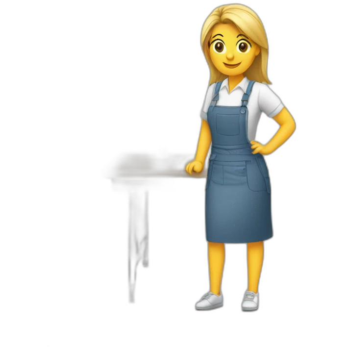 Fille travailler réviser cours garçon derriere emoji