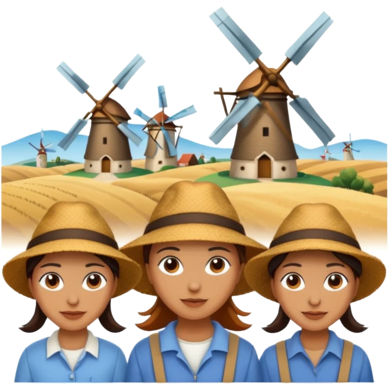  People WEARİNG ÇİFTÇİ HAT with  Windmills emoji
