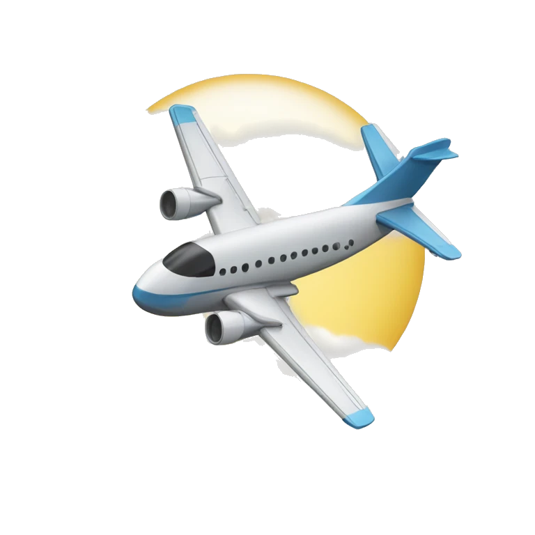 aeroplane with blinfold emoji