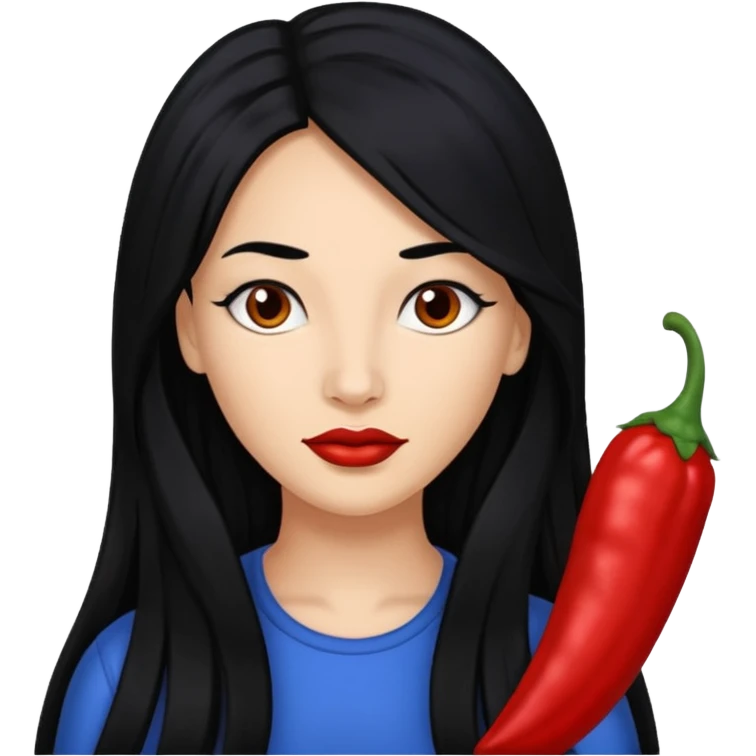 Rozonda Chilli Thomas with long black hair emoji