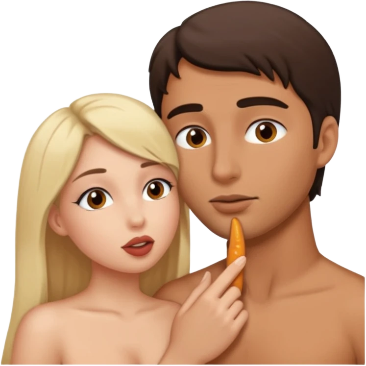 girl emoji sucking the dick of a man emoji