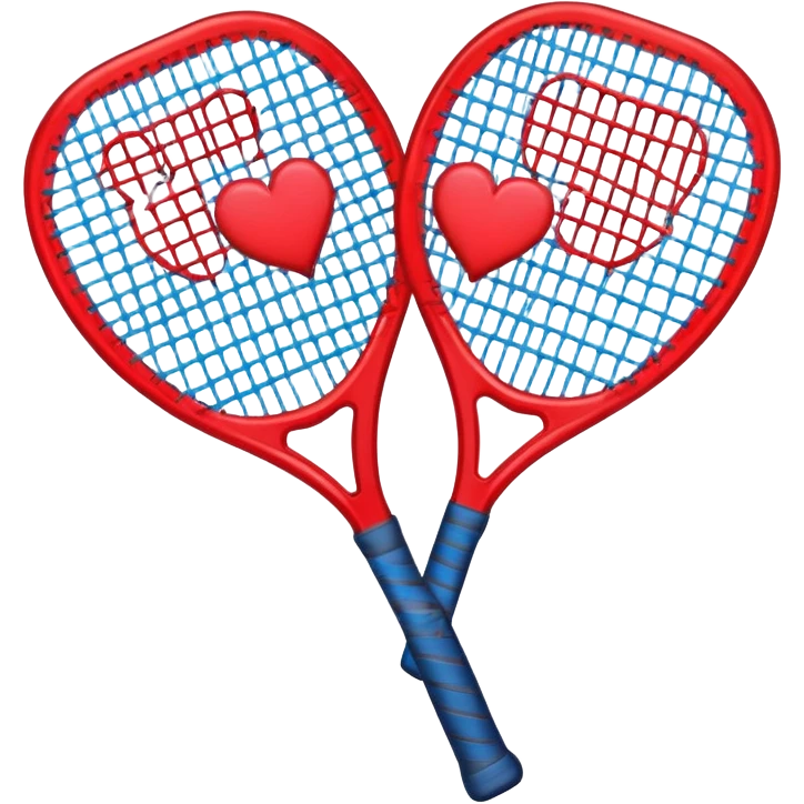 Padel racket broke in half with hearts around it  emoji