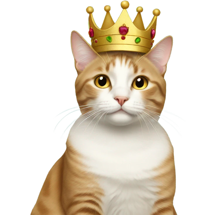 Cat wearing a crown emoji