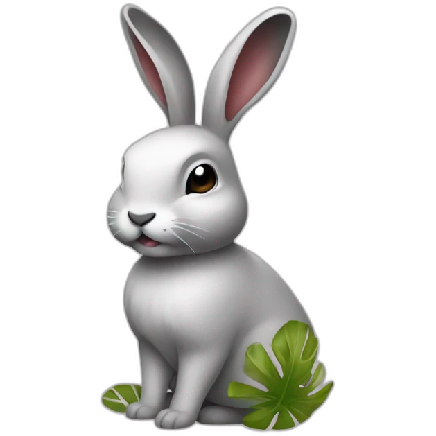 Lapine toute noir hawaïenne emoji