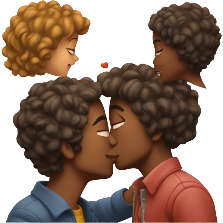 Kissing on nick emoji