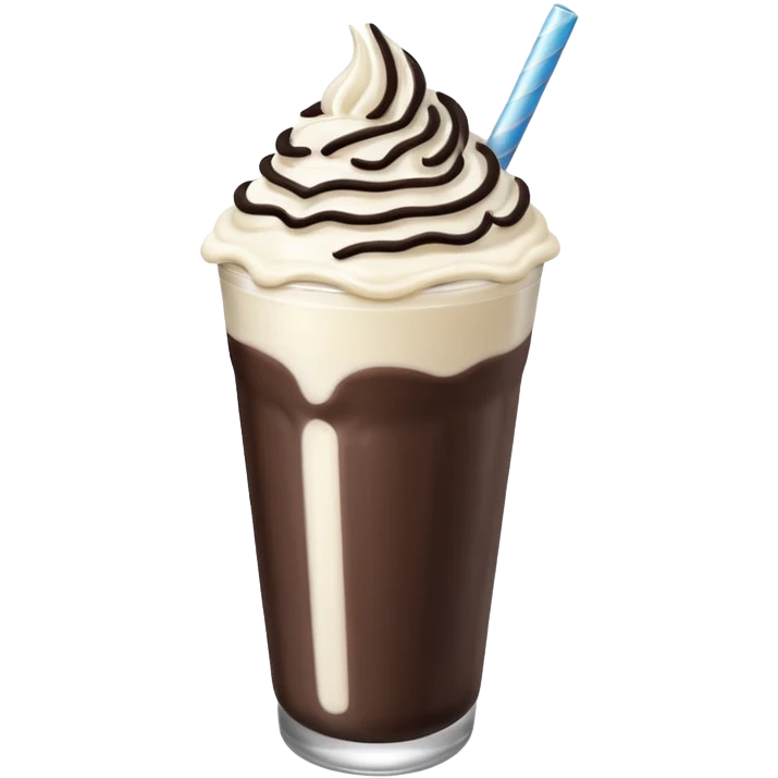 Oreo milkshake emoji, soft shading emoji